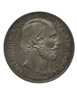Alternative view of Netherlands Two and a Half Guilder 1859