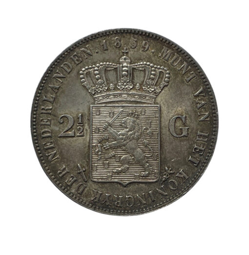 Netherlands Two and a Half Guilder 1859 - Image 4