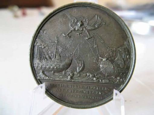 THE BATTLE OF CAPE ST VINCENT 1797 BRONZE MEDAL [1820]