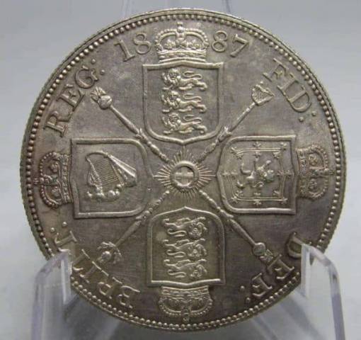 Queen Victoria Double Florin 1887 Arabic 1