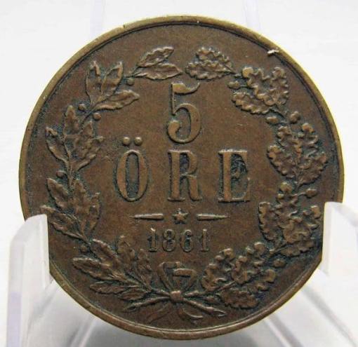 Sweden 5 Ore 1861