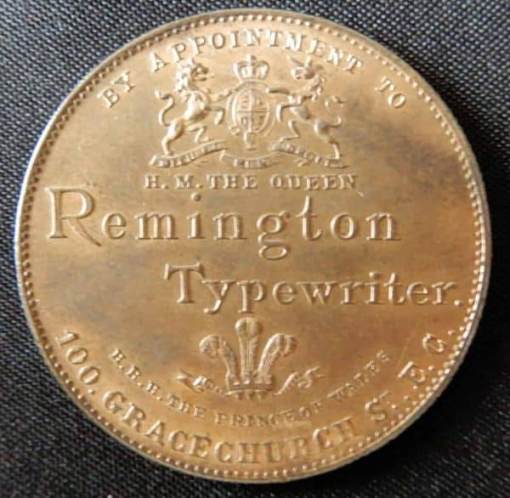 Remington Typewriters Four Generations of the British Royal Family Medal 1896