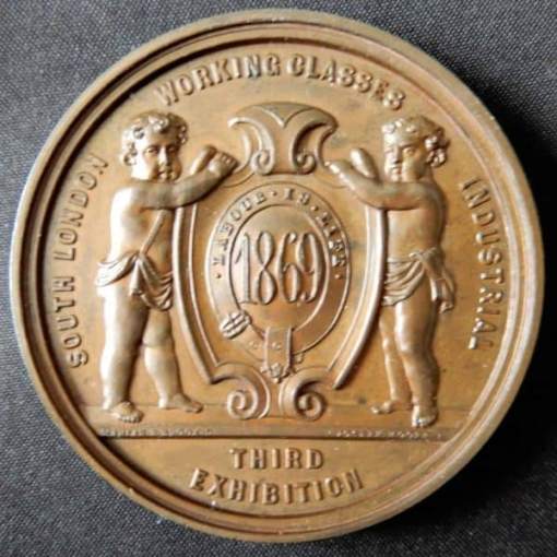 Crystal Palace Exhibition Medal - Third South London Working Classes Industrial Exhibition in 1869