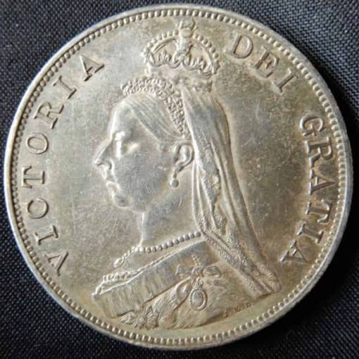 Victoria Double Florin 1887 Arabic 1