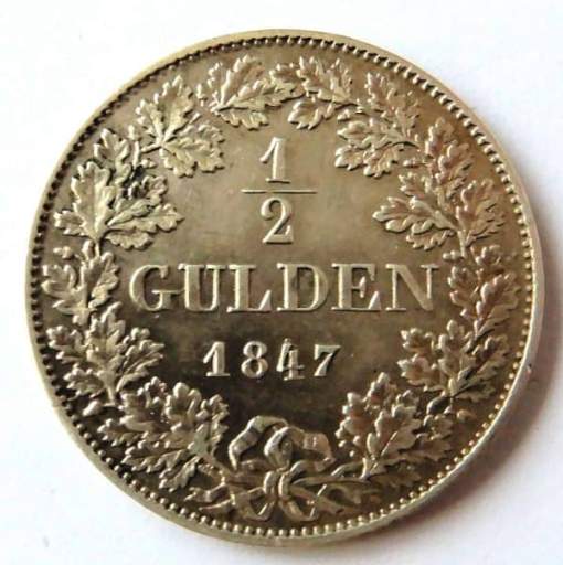 GERMAN STATES Frankfurt ½ Gulden 1847