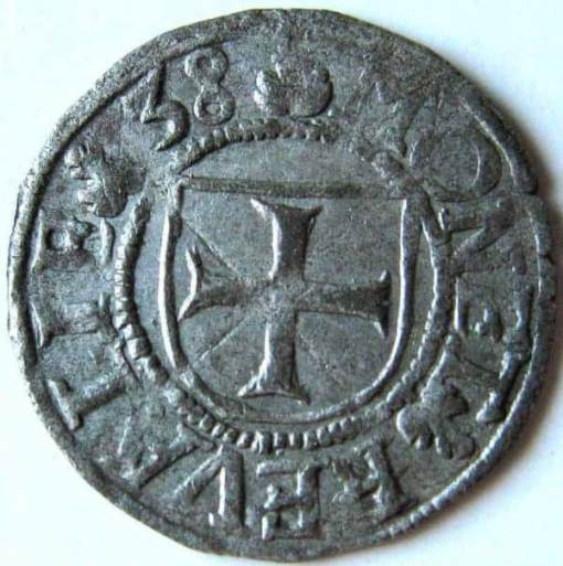 Livonian Order, Hermann von Bruggenei-Hasenkamp 1538 AR schilling