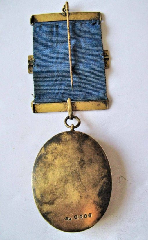 Masonic Victorian Silver Gilt Provincial Breast Jewel Locket 1872