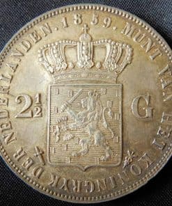 Netherlands 2 1/2 Guilders 1859