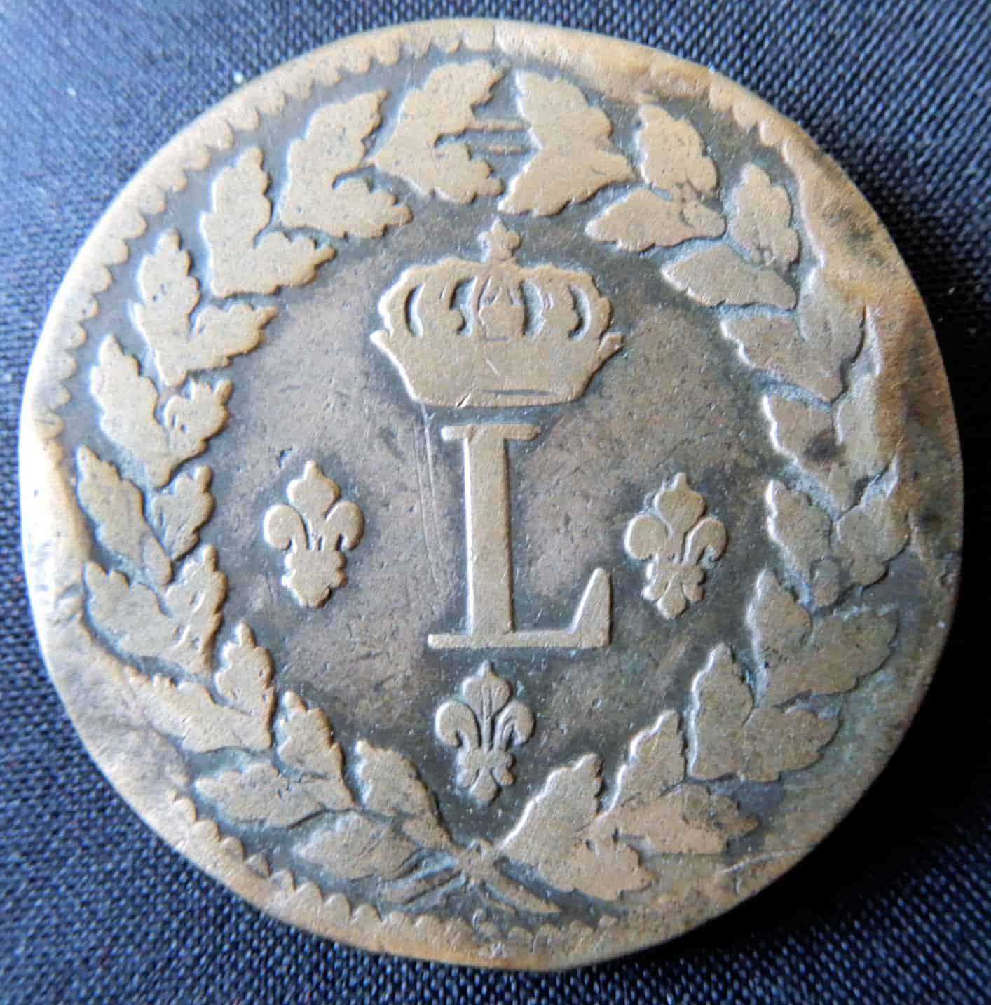 France Strasbourg Provincial Coinage Un Decime 1815 BB