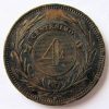 Uruguay 4 Centesimos 1869A