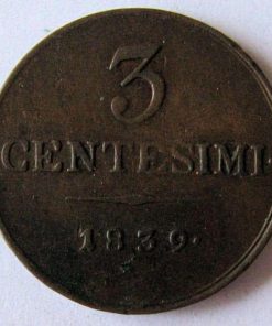Italian States LOMBARDY-VENETIA 3 Centesimi 1839