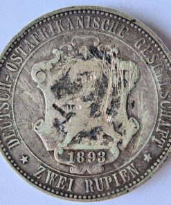 German East Africa 2 Rupien Rupee 1893 Rare