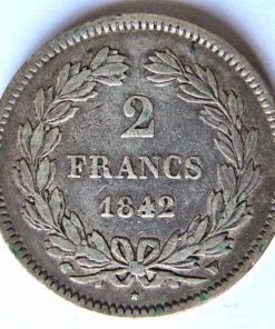 France Silver 2 Francs 1842W Lille