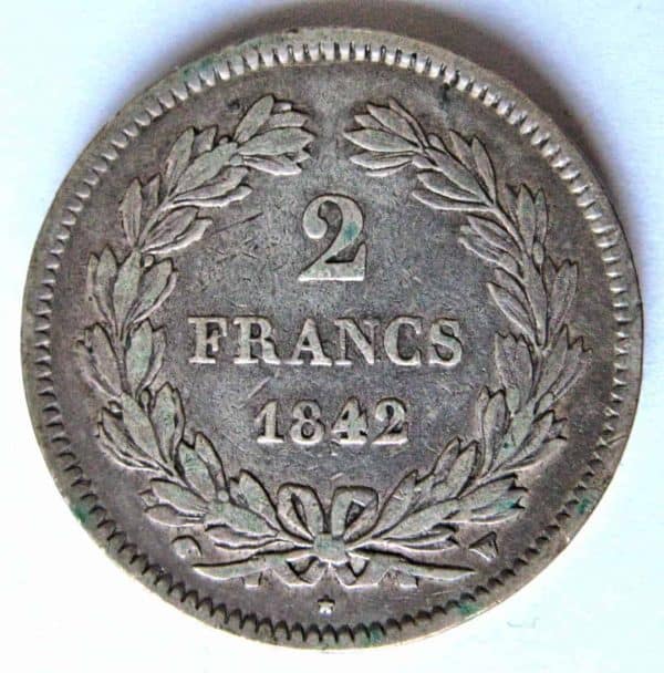 France Silver 2 Francs 1842W Lille