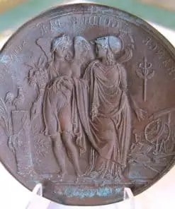 Genius of the French thin uniface cliche Medal by Montagny 1830 'La France Guidée par son Genie'