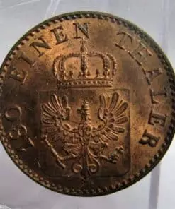 GERMAN STATES PRUSSIA 1853A 2 PFENNIG UNC LUSTRE