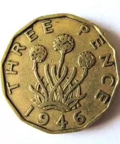 1946 Brass Threepence George VI Scarce Date