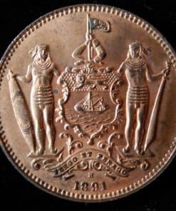 British North Borneo Cent 1891H much lustre