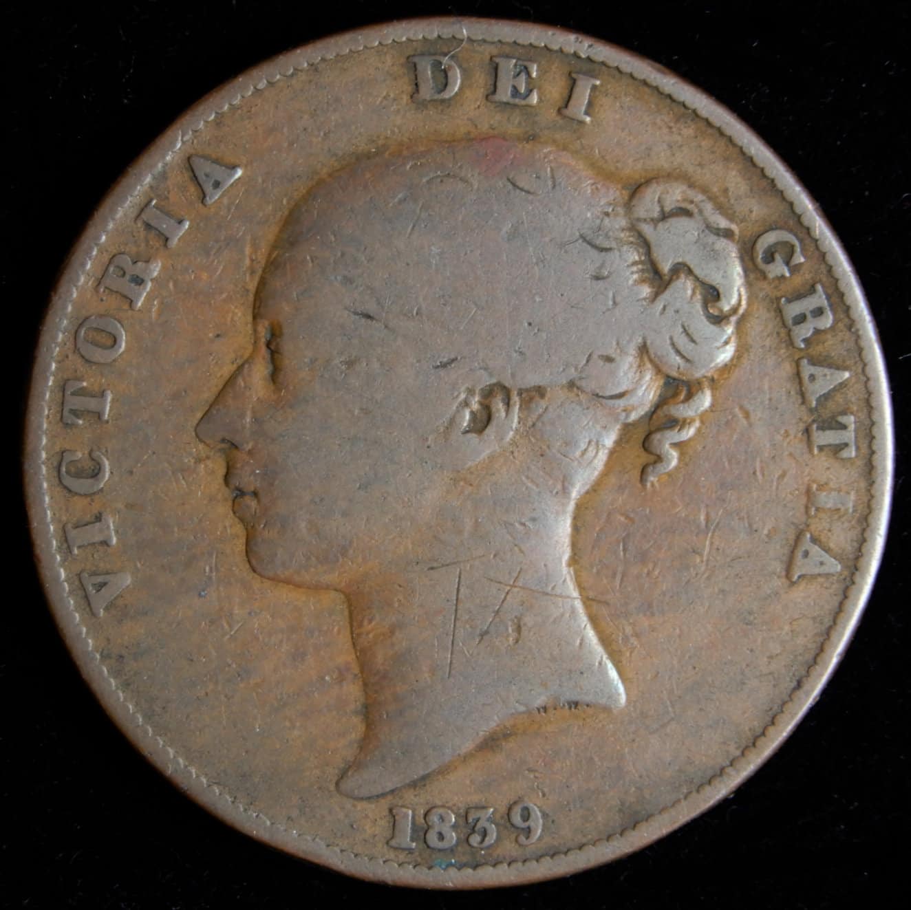 Isle of Man Victoria Penny 1839