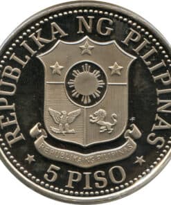 Alternative view of Philippines 5 Piso (Peso)1975