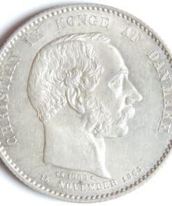 Denmark 2 Kroner 1888 Christian IX 25th Anniversary of Reign silver