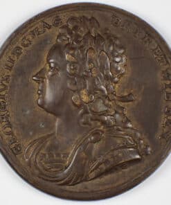 George II 1727 Coronation Official Bronze Medal by Croker