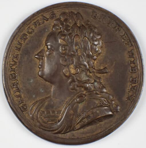 George II 1727 Coronation Official Bronze Medal by Croker