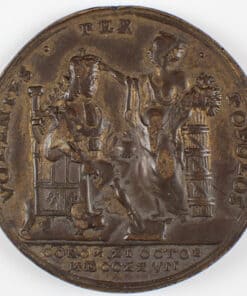 George II 1727 Coronation Official Bronze Medal by Croker