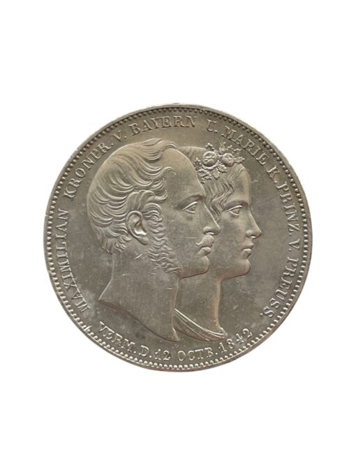 German States Bavaria Ludwig I, 2 Thaler / 3½ Gulden 1842 - Image 2