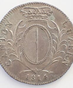 Alternative view of SWITZERLAND Cantons of Lucerne Silver 4 Francs 1814