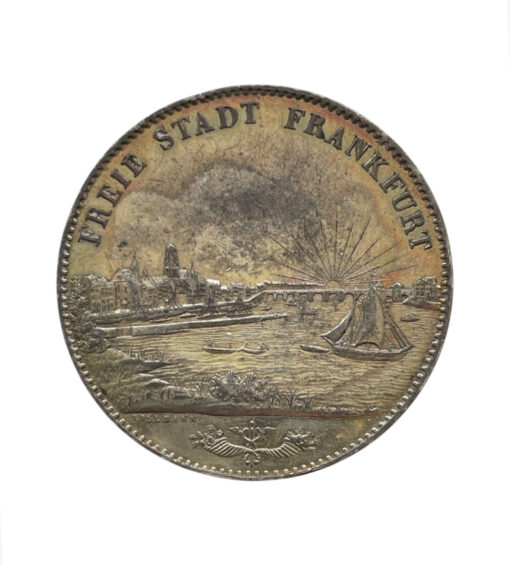 German States, Frankfurt Silver 2 Thaler (3½ Gulden) 1840 - Image 2