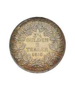 German States, Frankfurt Silver 2 Thaler (3½ Gulden) 1840 - Image 4