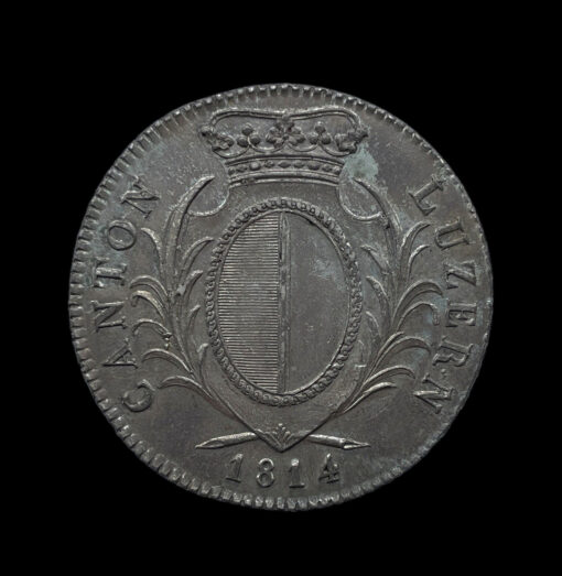 SWITZERLAND Cantons of Lucerne Silver 4 Francs 1814 - Image 3