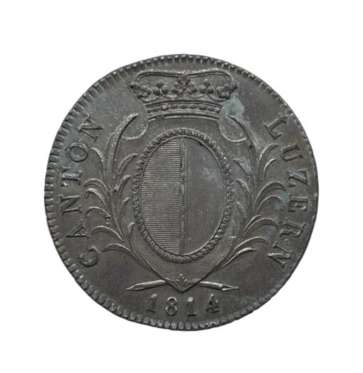 SWITZERLAND Cantons of Lucerne Silver 4 Francs 1814 - Image 4
