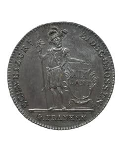 SWITZERLAND Cantons of Lucerne Silver 4 Francs 1814