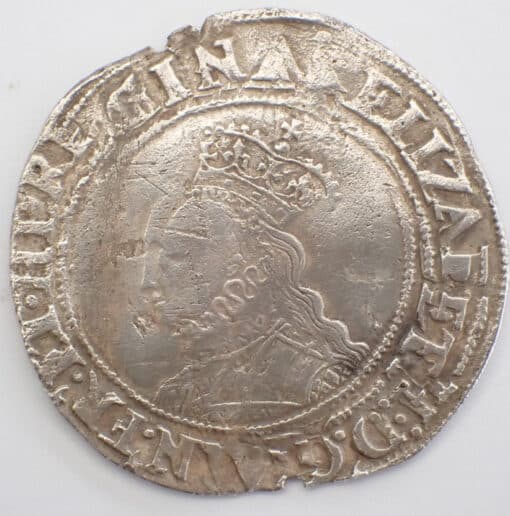 ELIZABETH I (1558-1603) 2ND ISSUE SHILLING, BUST 3C, MM MARTLET - Image 2
