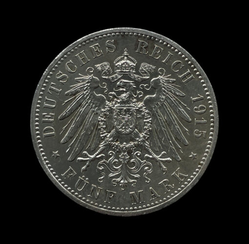 German States Brunswick-Wolfenbuttel 5 Marks 1915A - Image 3