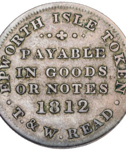 Lincolnshire Epworth T&W Read Shilling 1812 Rare