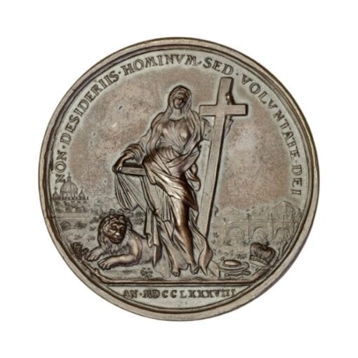 Death of Prince Charles the Young Pretender Bronze Medal 1788 - Scottish Jacobite Interest - Image 2
