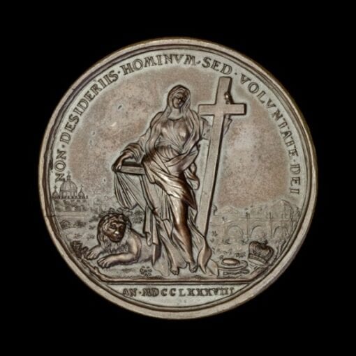 Death of Prince Charles the Young Pretender Bronze Medal 1788 - Scottish Jacobite Interest