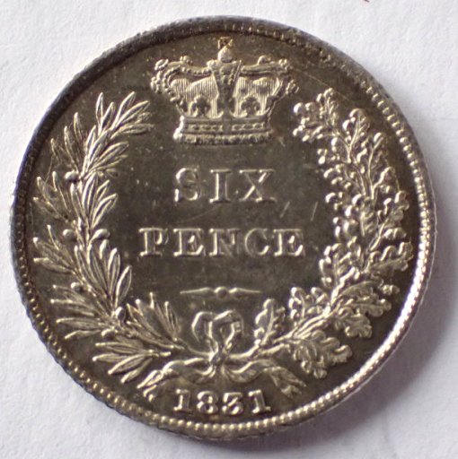 William IV Sixpence 1831