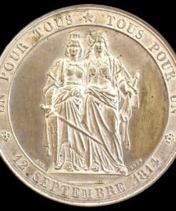 1864 Switzerland 50th Anniversary Geneva's Reunion with Switzerland 12 September 1864 Medal by Jean François Antoine Bovy