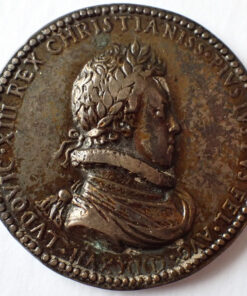 Alternative view of Louis XIII (1610-1643) Bronze Medal 1617 on The Abolition of Duelling Rare