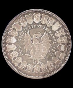 Switzerland 5 Francs Basel Shooting Festival Thaler 1879