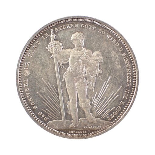 Switzerland 5 Francs Basel Shooting Festival Thaler 1879 - Image 4