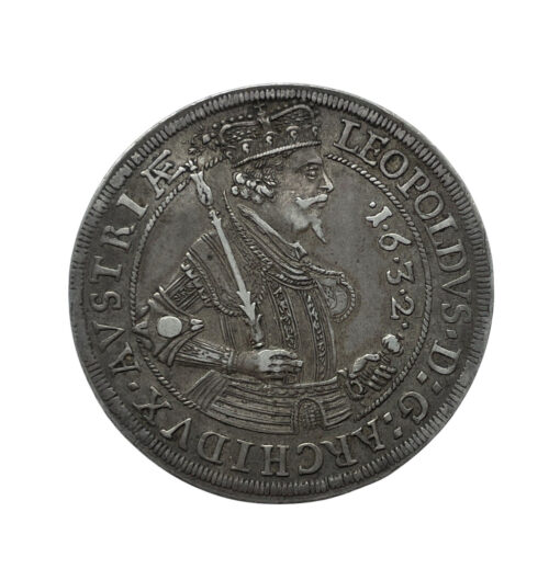 Austria Leopold V Archduke of Further Austria Silver Thaler 1632 - Image 2