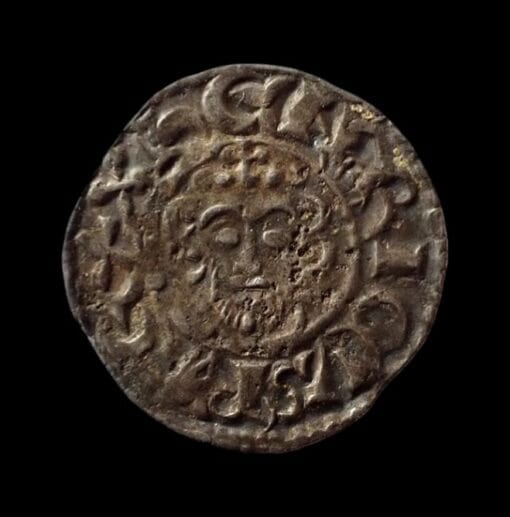 John "Lackland" 1199-1216 Short Cross silver Penny (struck in the name of his father Henry II)