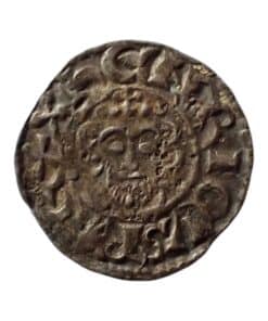 Alternative view of John "Lackland" 1199-1216 Short Cross silver Penny (struck in the name of his father Henry II)