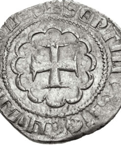 Alternative view of CRUSADERS County of Tripoli. Bohémond VII 1275-1287 Silver Demi Gros