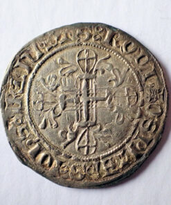 Alternative view of Rhodes The Order of St. John Raymond Berenger (1365-1374)Silver Gigliato